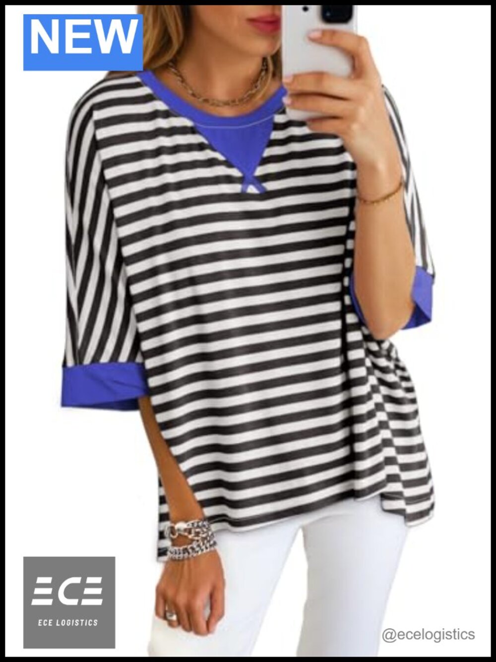 Women's Striped Crew Neck Short Sleeve T-Shirt Casual Basic Tee